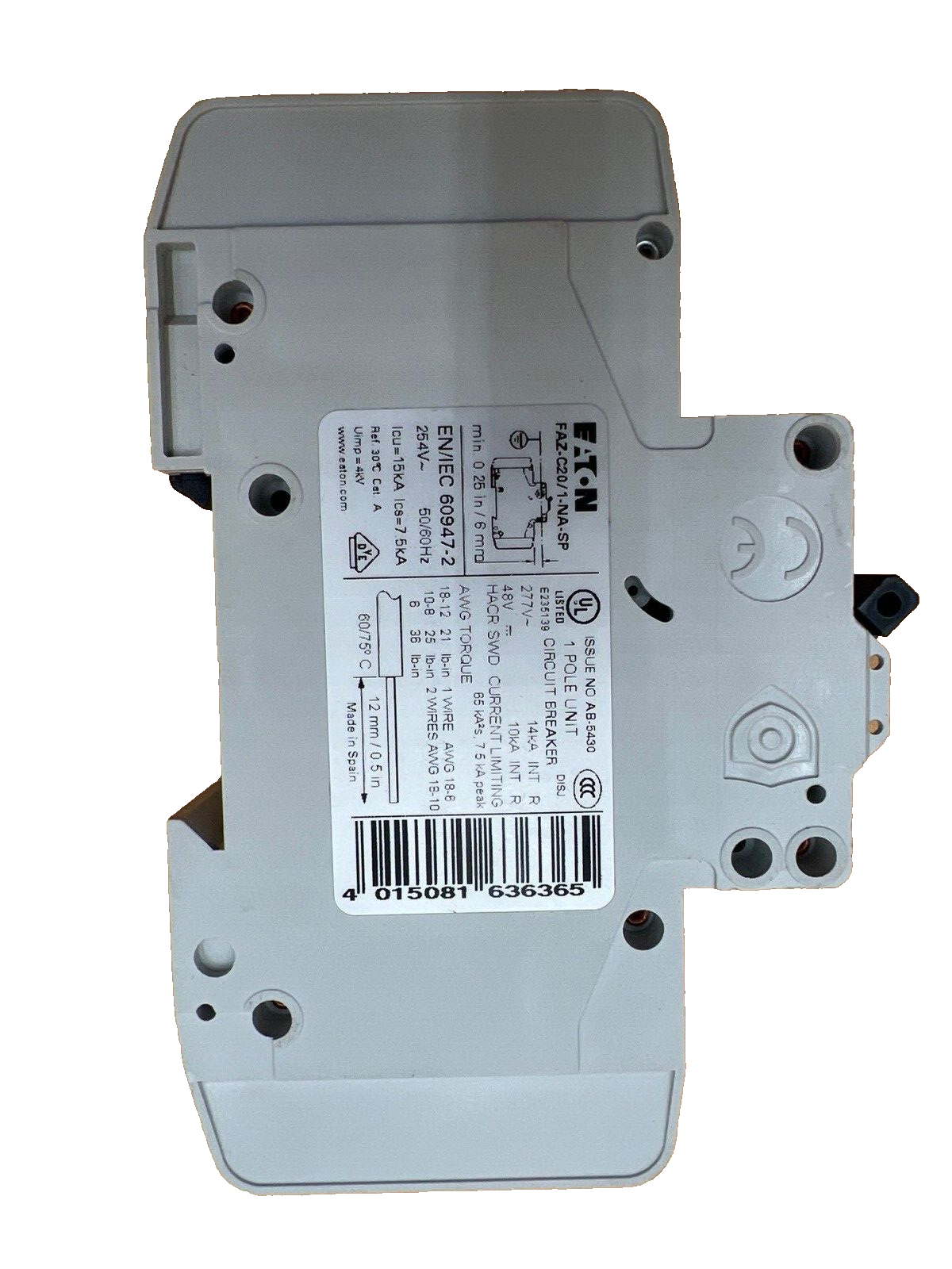 Eaton FAZ-C20/1-SP