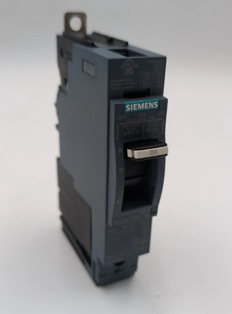 Siemens 3VA4120-4ED14-0AA0 Circuit Breaker 20A 277V 1P Bolt On 20 Amp 1 Pole New