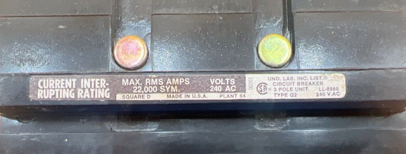 Square D Q232225H Used