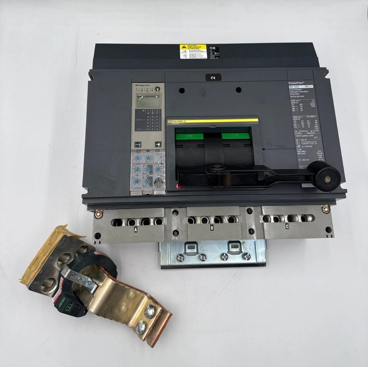 Sq D RKA36120CU44A I-Line Circuit Breaker 1200A 3P 600V Micrologic 6.0 A LSIG New