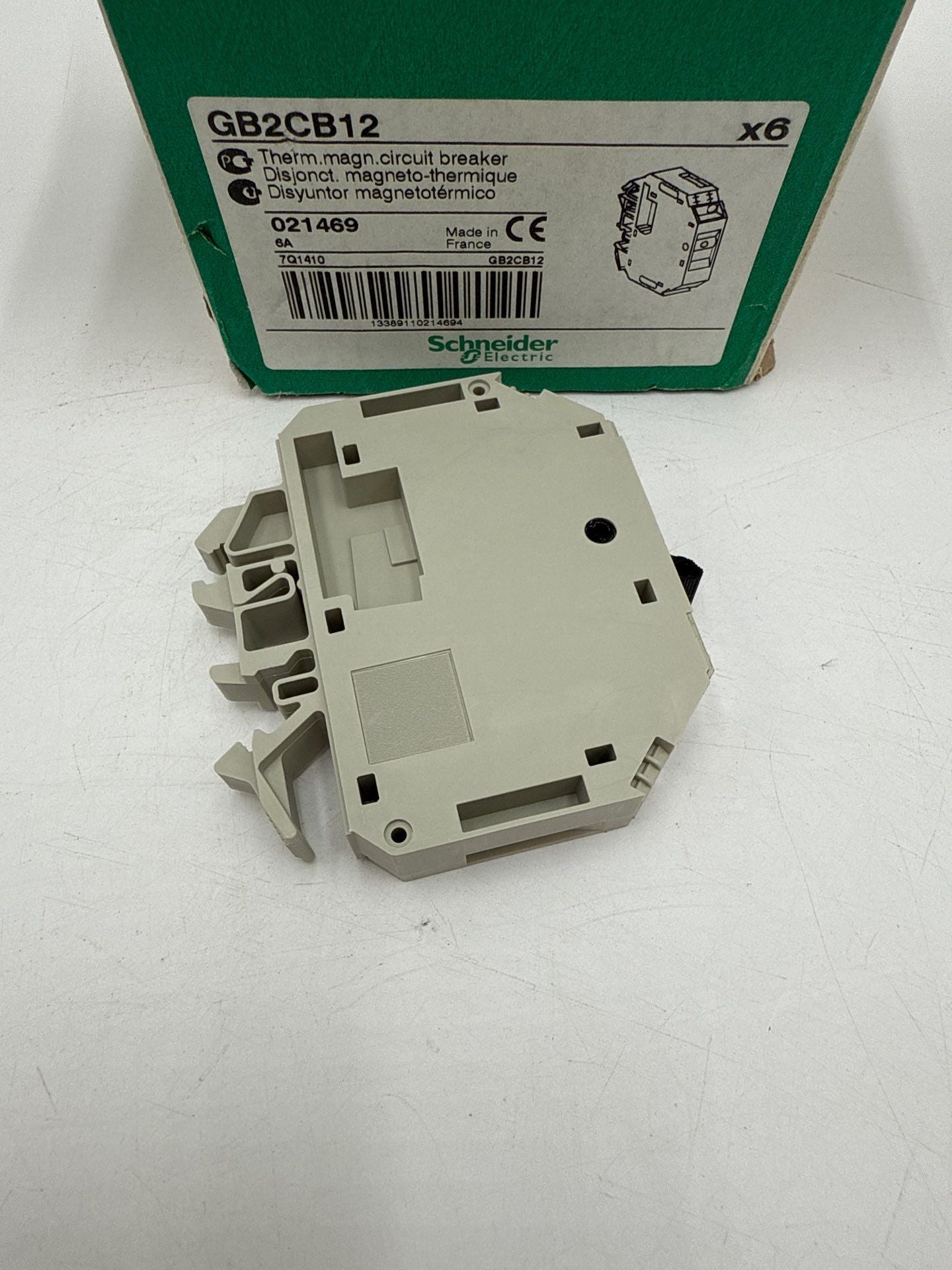 Schneider Electric GB2CB12 Circuit Breaker 6A 1P 277V DIN Rail Mount New