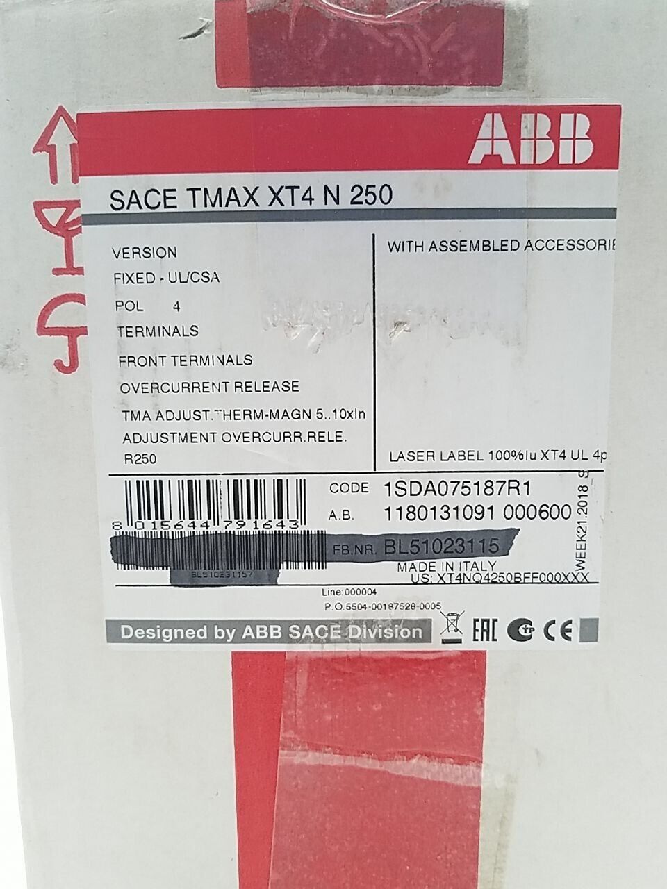 ABB XT4NQ4250BFF000XXX New