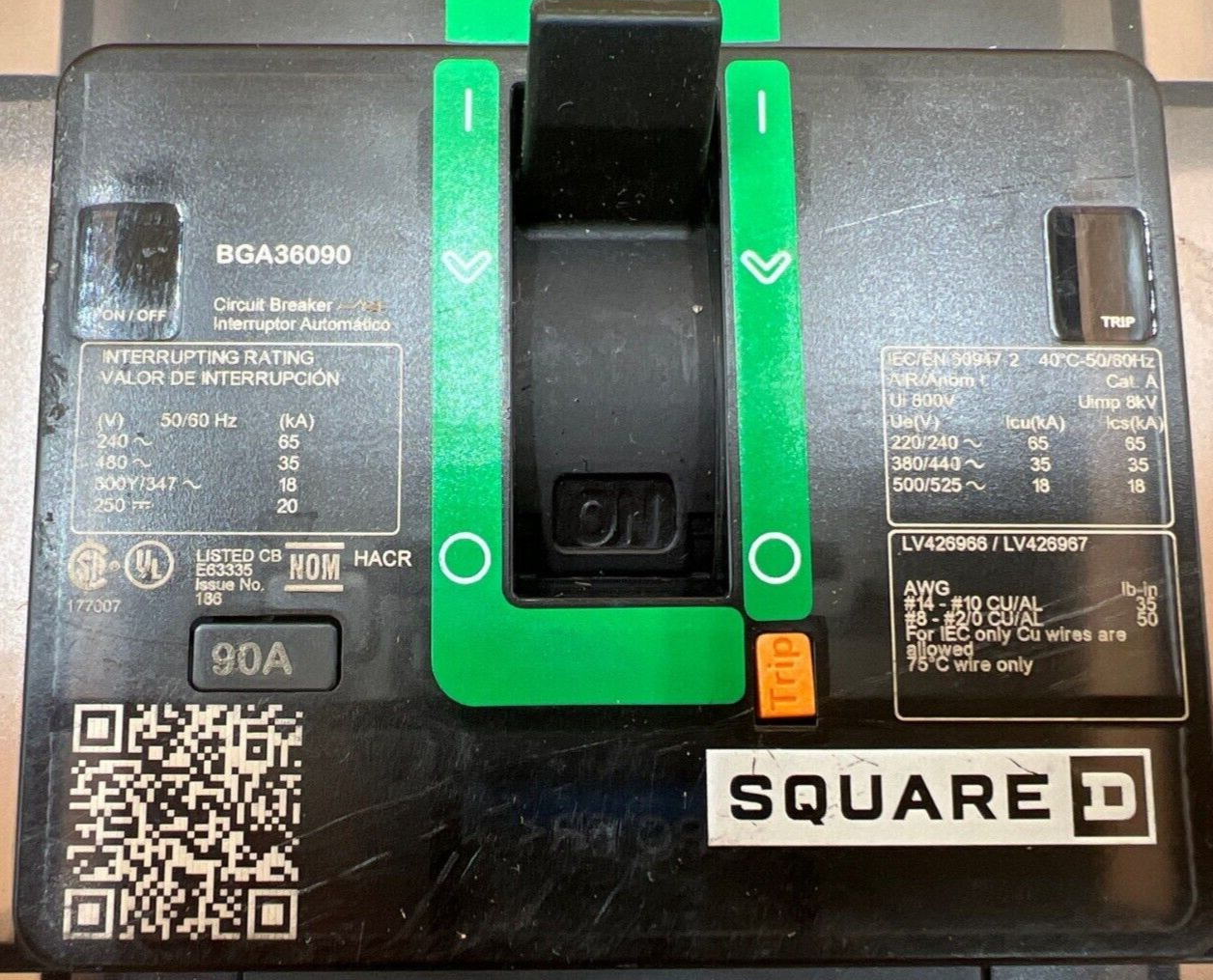 Square D BGA36090 Used