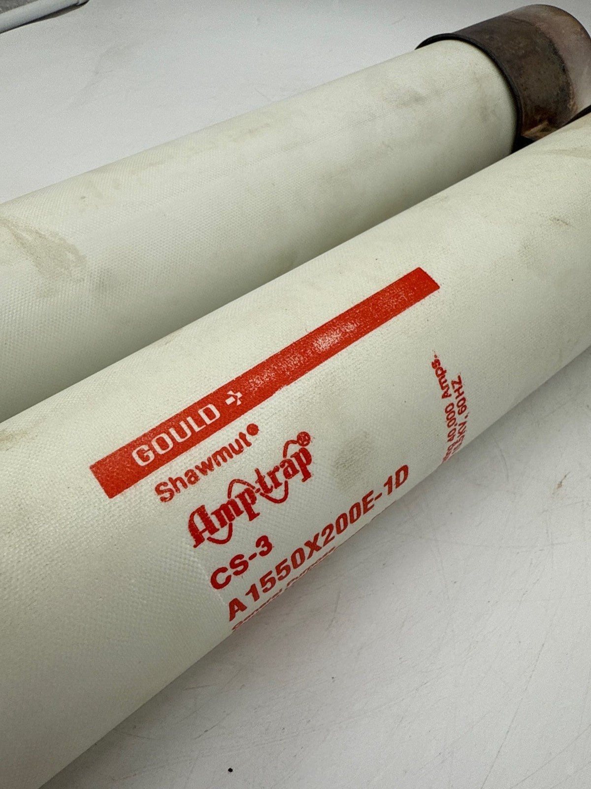 Gould A1550X200E-1D Current Limiting Power Fuse 200E Amps 15.5kV AmpTrap New