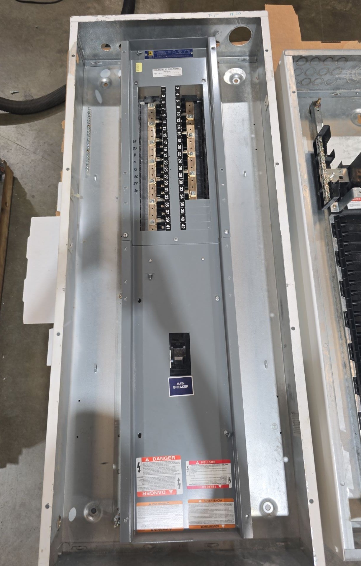 Square D NQOD442M225CU Panelboard 225A 208Y/120V 3PH 4W MCB Panel 150A 42 Cir Used