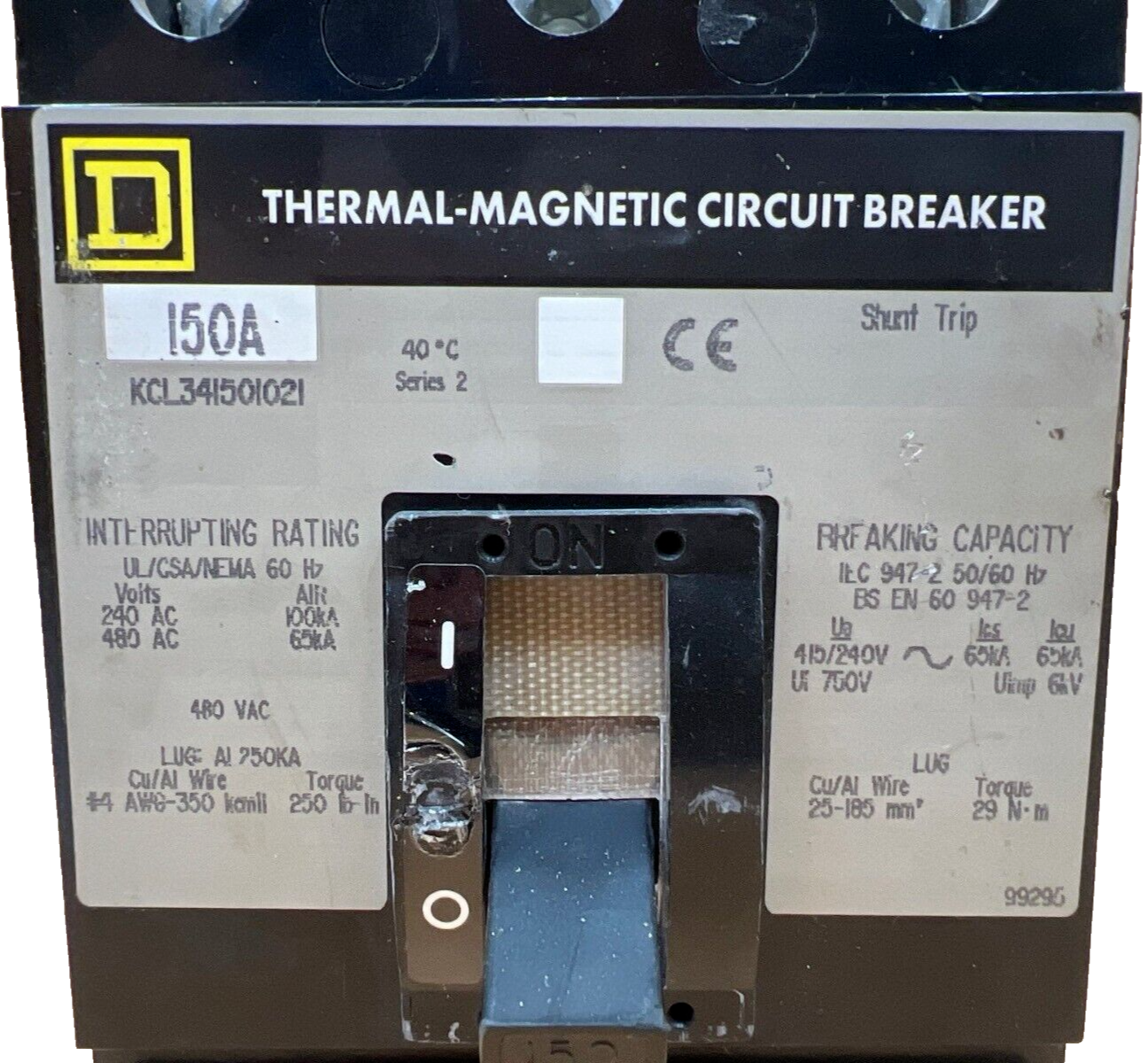 Square D KCL341501021 Used