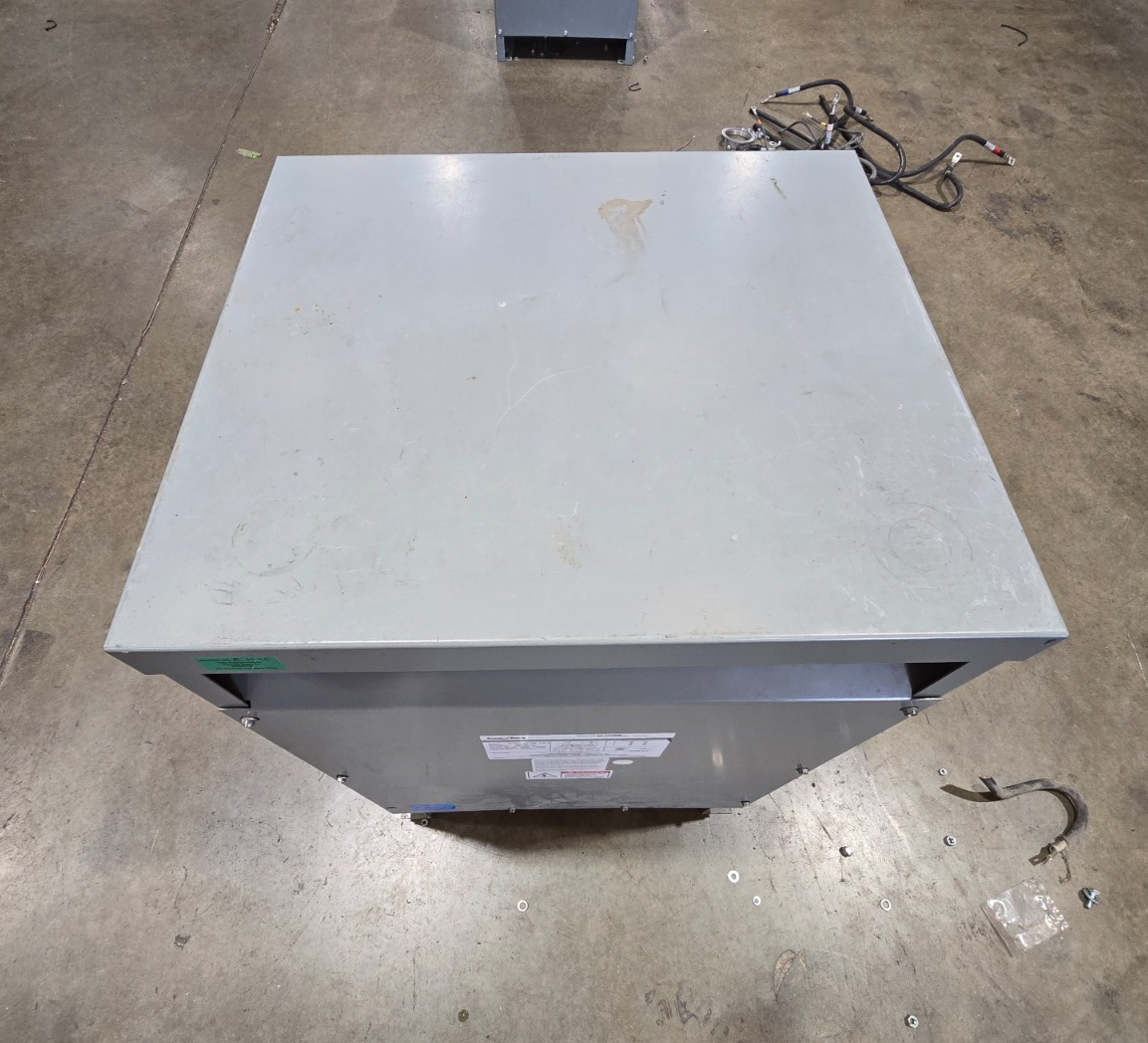 45KVA Federal Pacific T4T45E Transformer Pri 480V Sec 208/120V 3PH Indoor Encl Used
