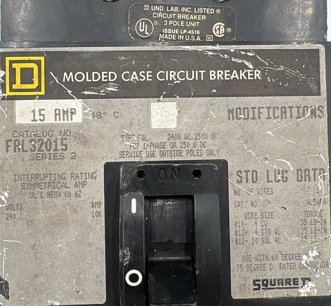 Square D FAL32015 Used