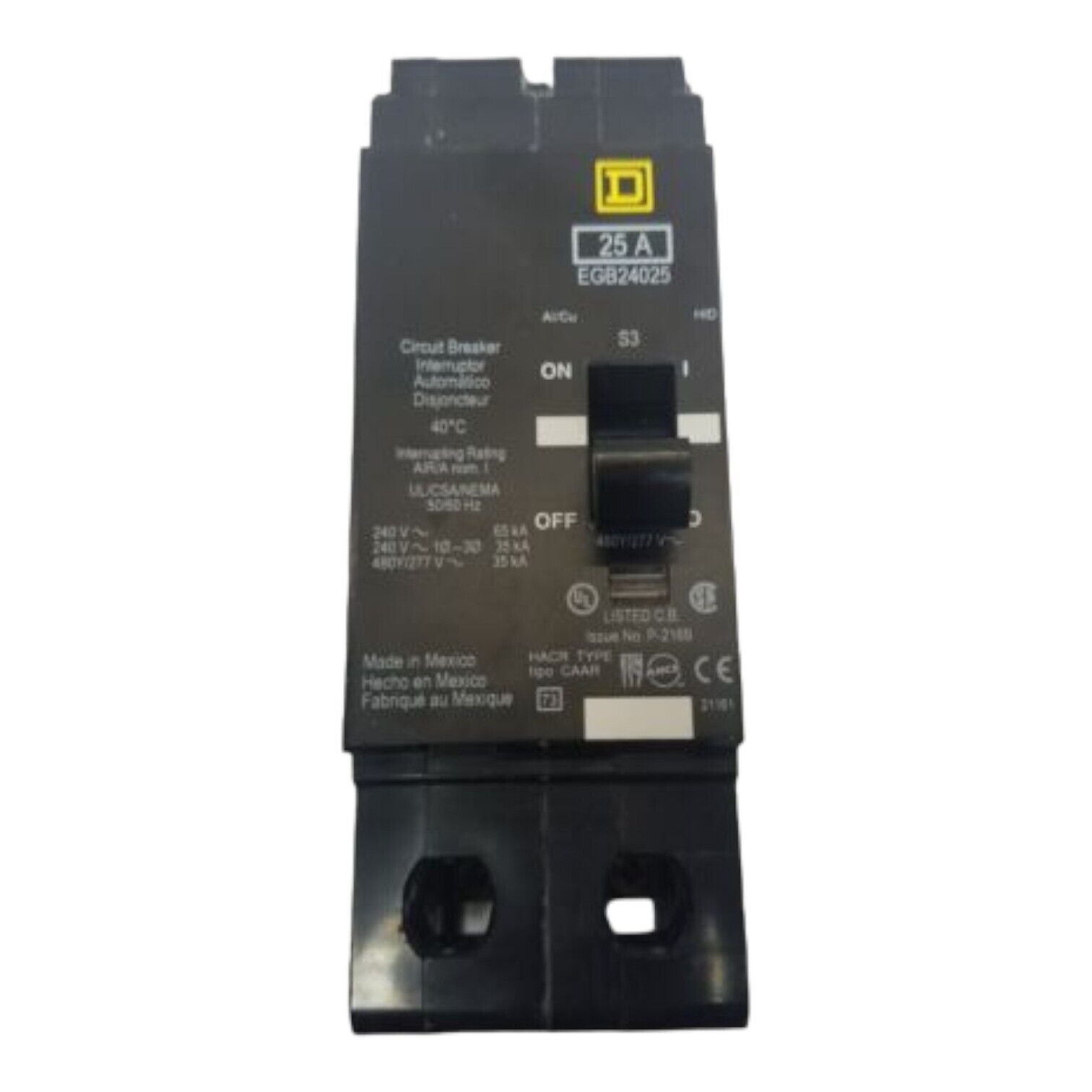 Square D EGB24025 Used