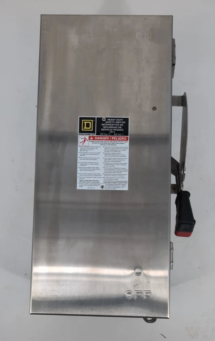 Square D H363DS Heavy Duty Safety Disconnect Switch 100A 3P 600V Stainless NEW New