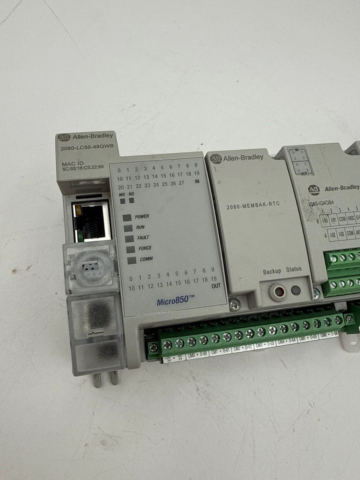 Allen Bradley 2080-LC50-48QWB Micro850 48 I/O EtherNet/IP Controller 12.011 Used