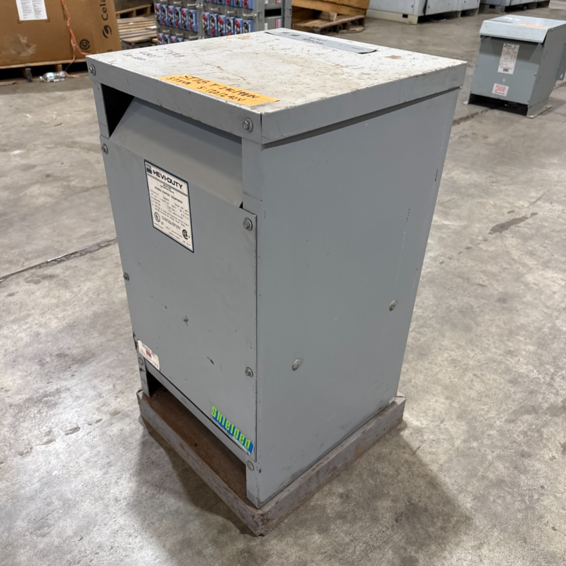 37 KVA Hevi-Duty S5HB37S Transformer Pri 240/480V Sec 120/240V 1PH Indoor Encl Used