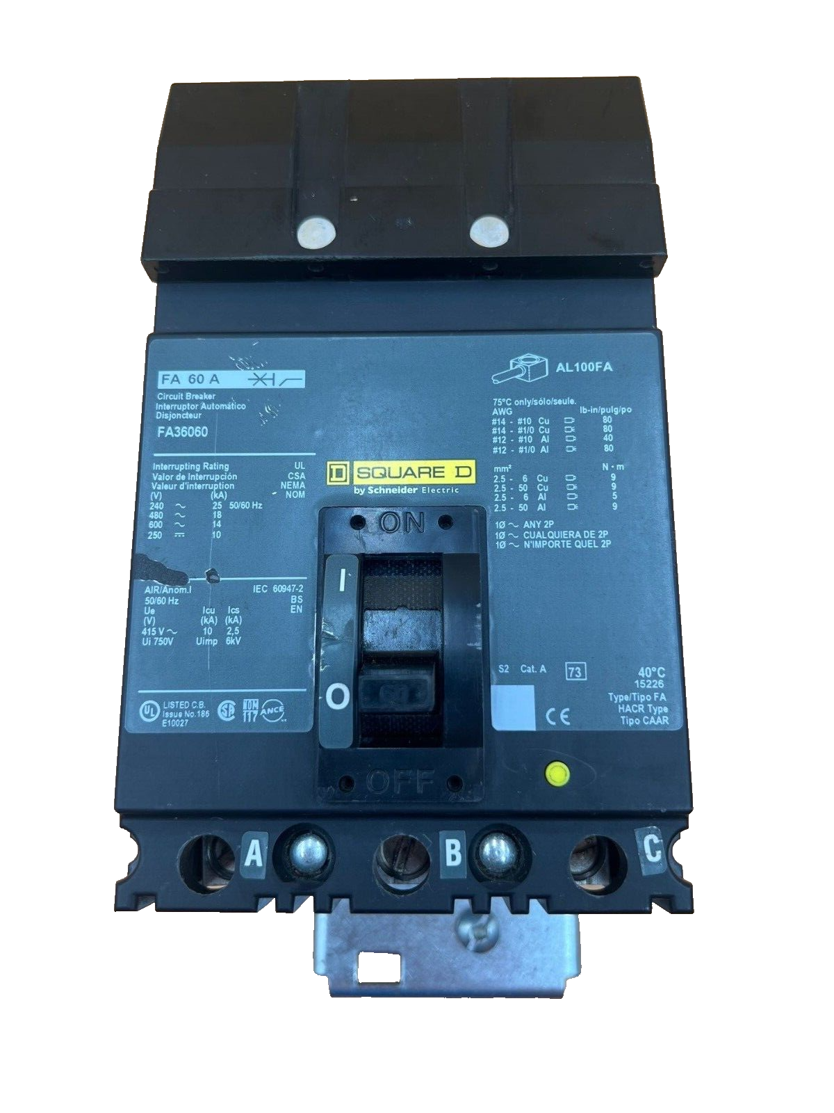 Square D FA36060 New