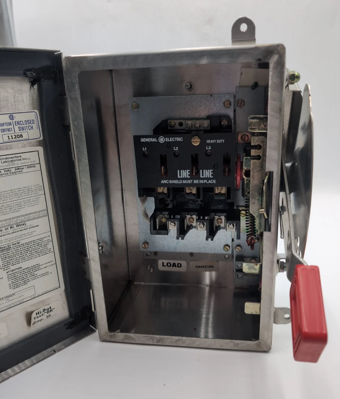 GE TH4321SS Safety Disconnect Switch 30A 3P 240V 3PH 4X Encl 30 Amp 3 Pole New New