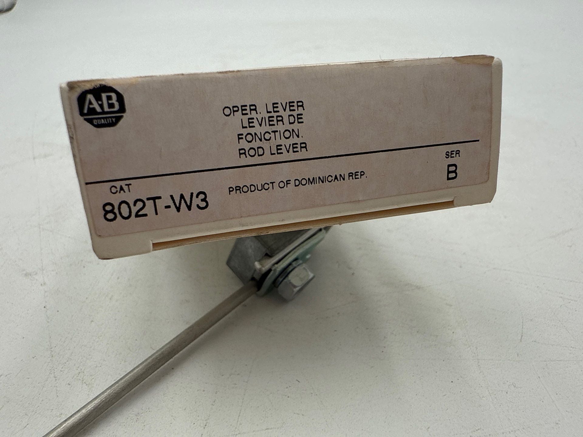 Allen-Bradley 802T-W3 Limit Switch Arm Rod Lever 5" Long Stainless 0.13" Dia New