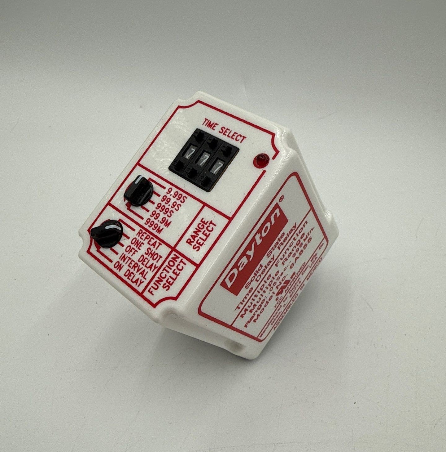 Dayton 6A855 Time Delay Relay 120VAC 10A DPDT .05Sec - 999min New