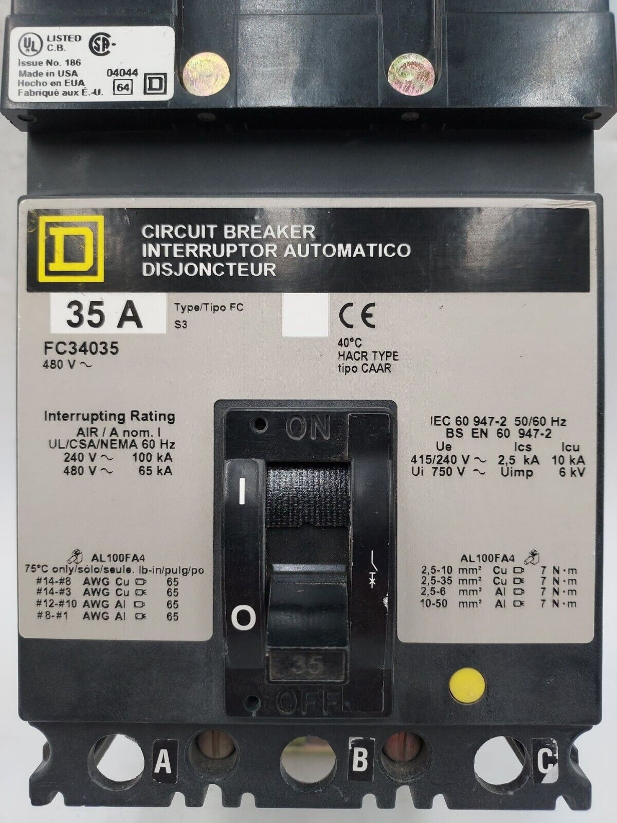 Square D FC34035 Used