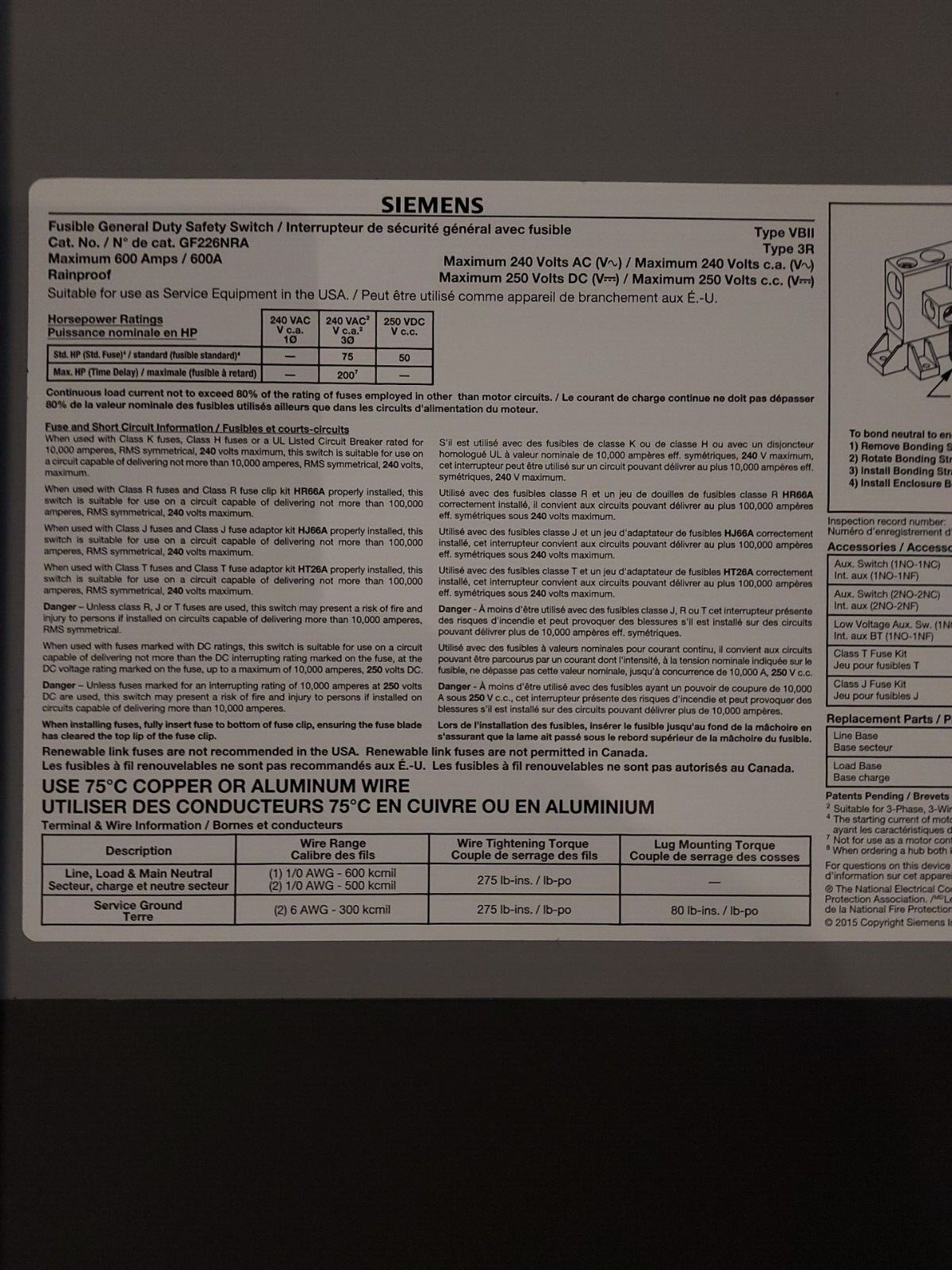 Siemens GF226NRA New