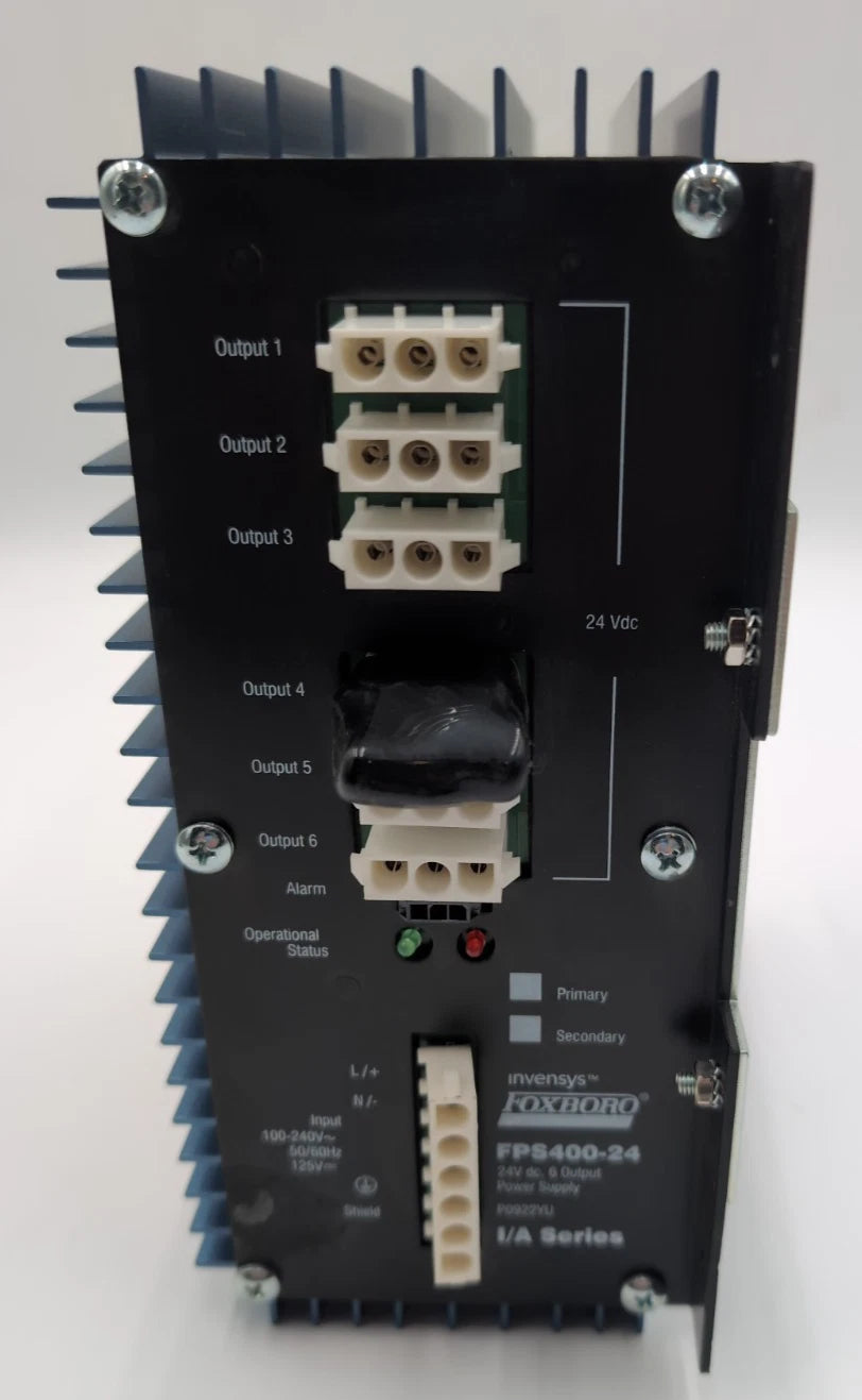 FOXBORO INVENSYS FPS400-24 I/A Series P0922YU Rev N Power Supply USED Used