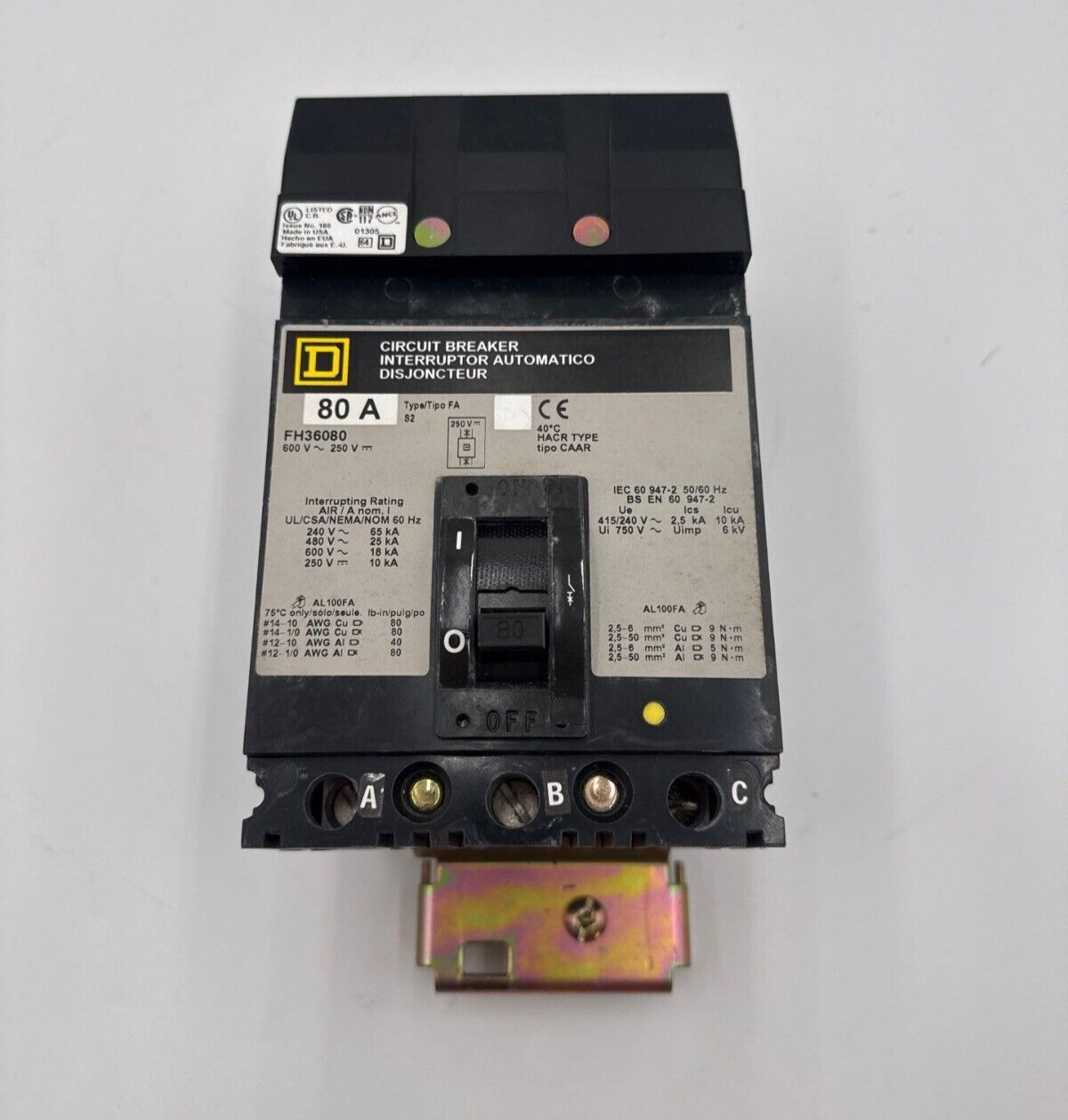 Square D FH36080 Used