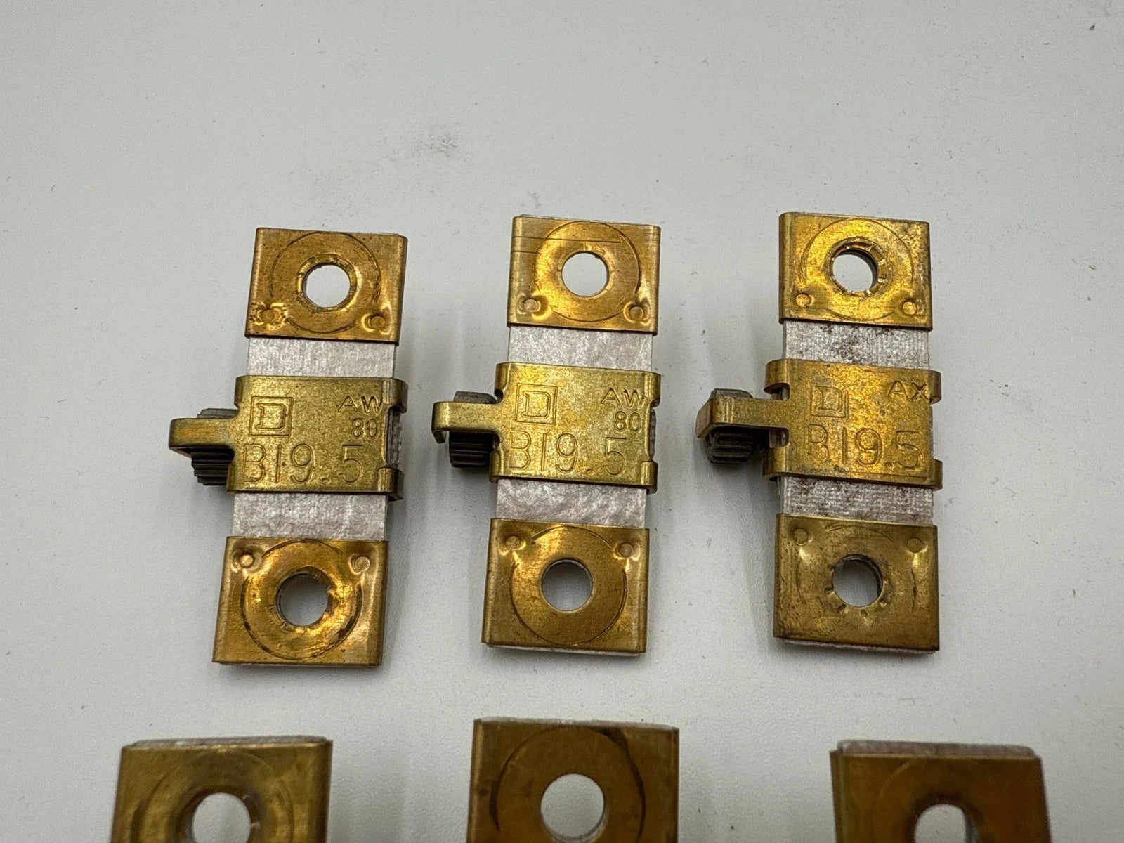 6PC Lot Square D B19.5 Thermal Overload Relay Heater Unit B195 11.3-15.0 Amp Used
