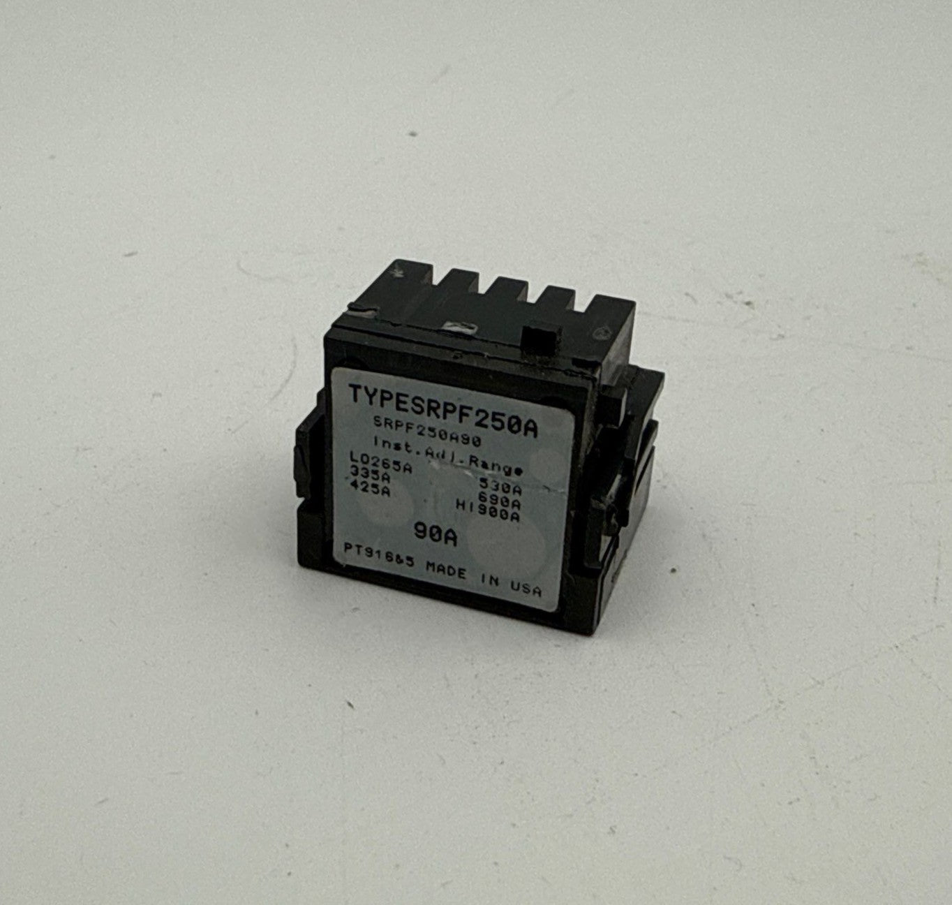 GE SRPF250A90 Rating Plug 90A SRPF250 90 Amp Frame SFDA SFHA SFLA SFPA Used