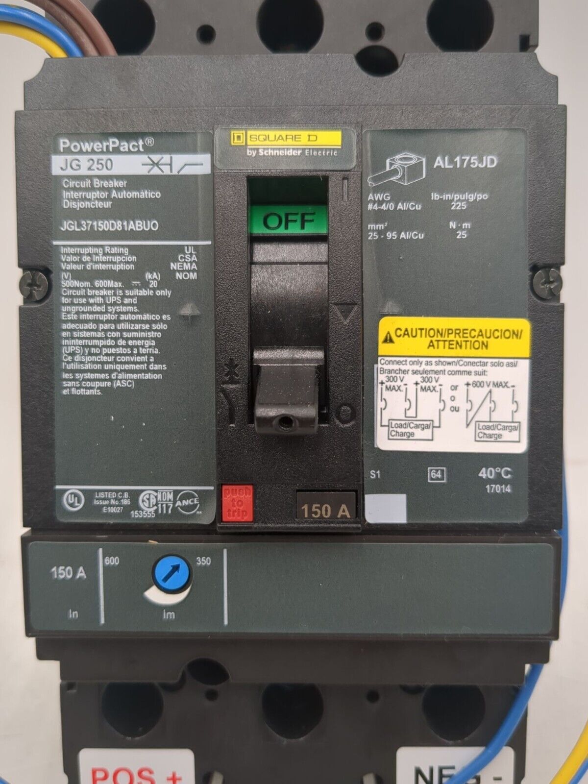 Square D JGL37150D81ABUO Used