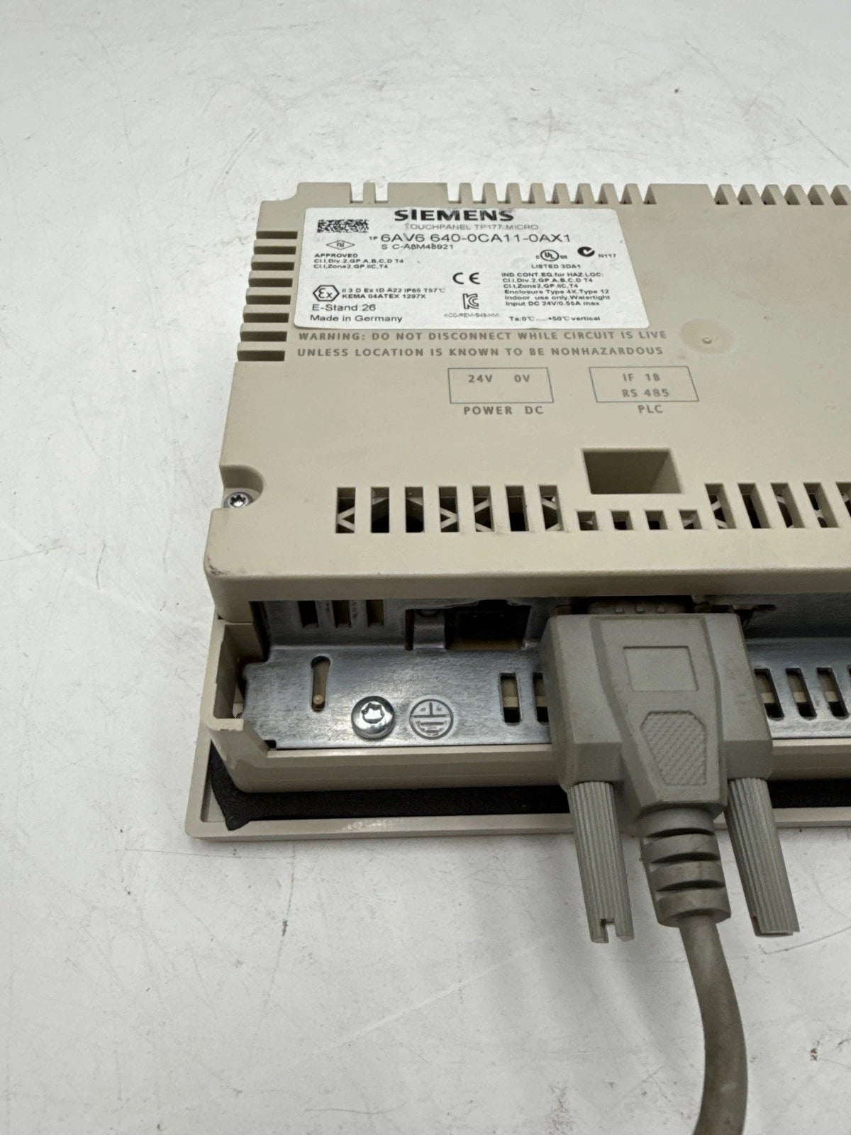 Siemens 6AV6 640-0CA11-0AX1 Micro Operator Display Touch Panel TP177 5.7" Screen Used