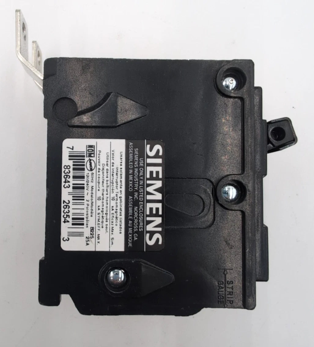 Siemens B225 Circuit Breaker 25A 240V 2P Type BL Bolt On 25 Amp 2 Pole BL225 New New