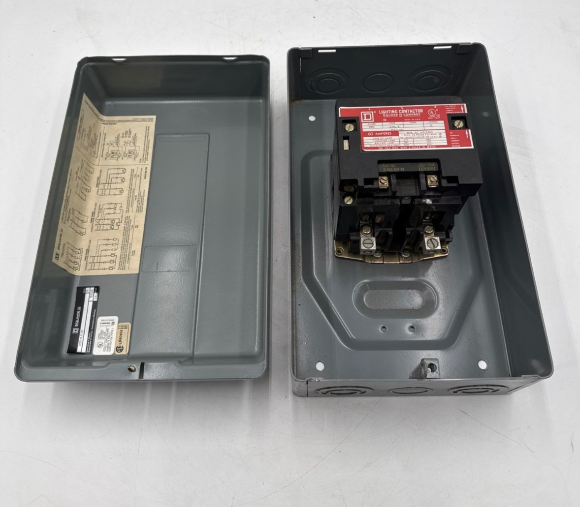 Square D 8903SPG1 Enclosed Lighting Contactor 60A 3P Coil 110/120V 8903LG30 New