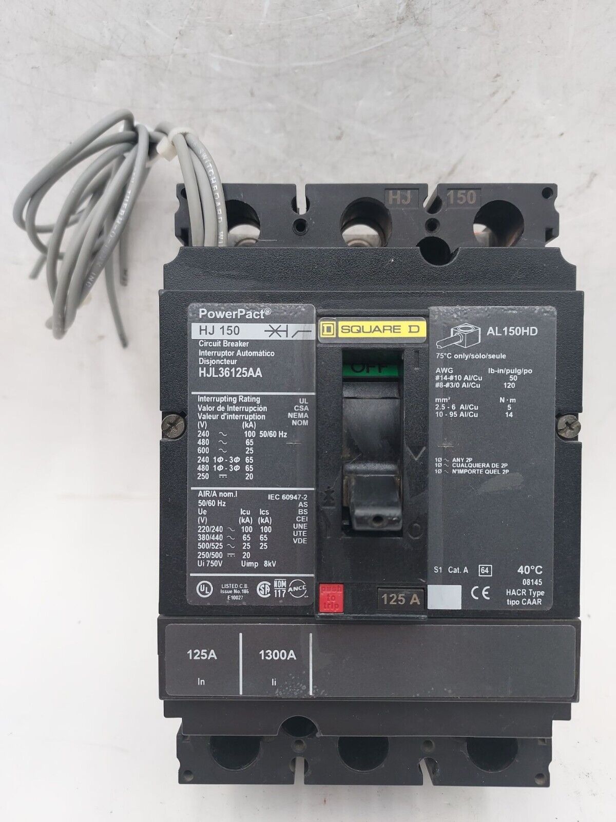 Square D HJL36125AA Used