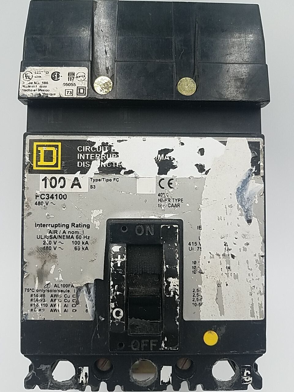 Square D FC34100 Used