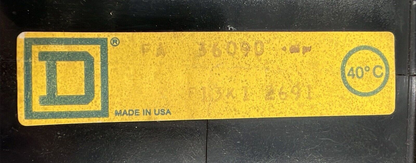 Square D FA36090 Used