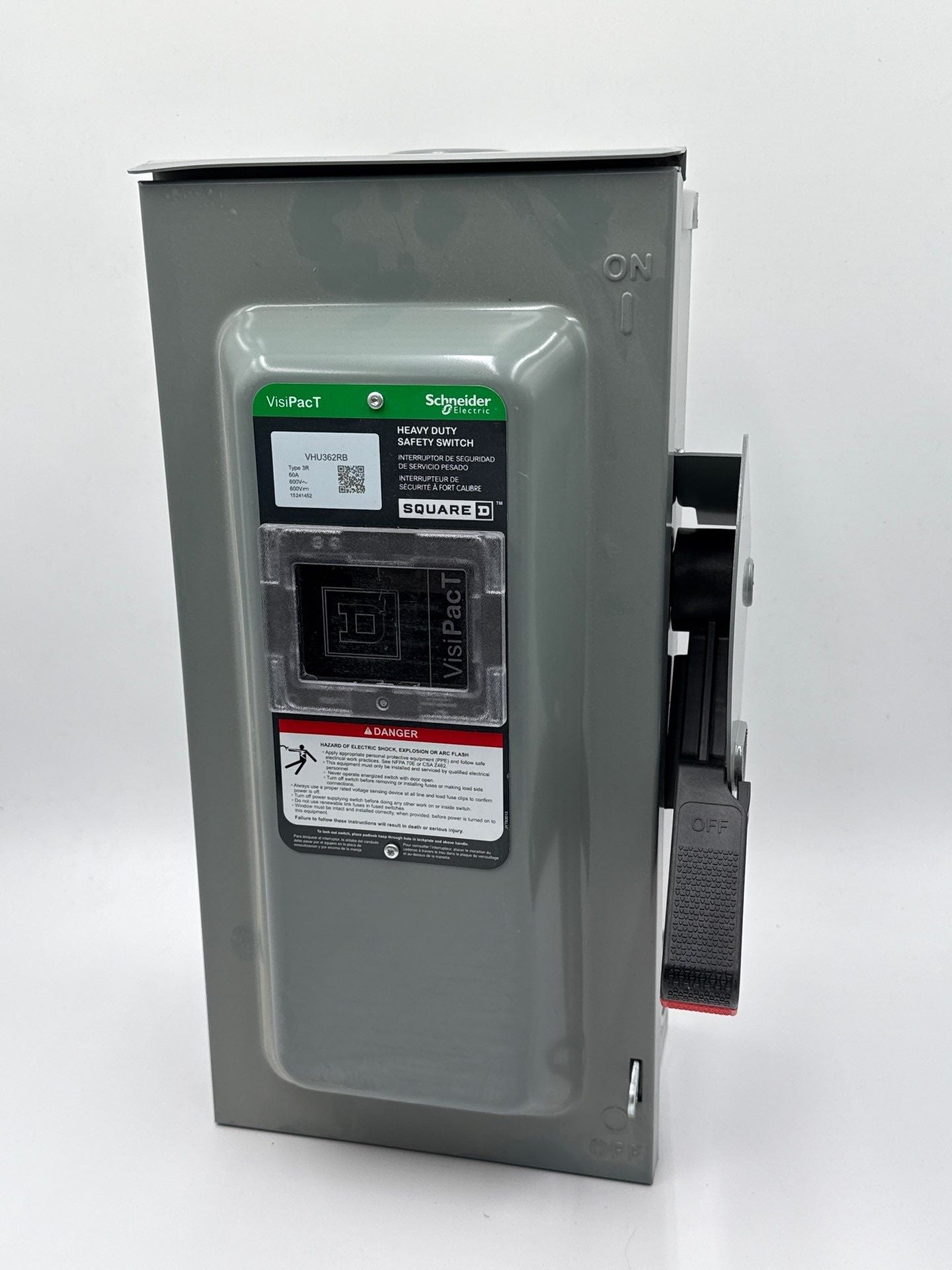 Square D VHU362RB Safety Disconnect Switch 60A 3P 600V VisiPacT 3R Outdoor New