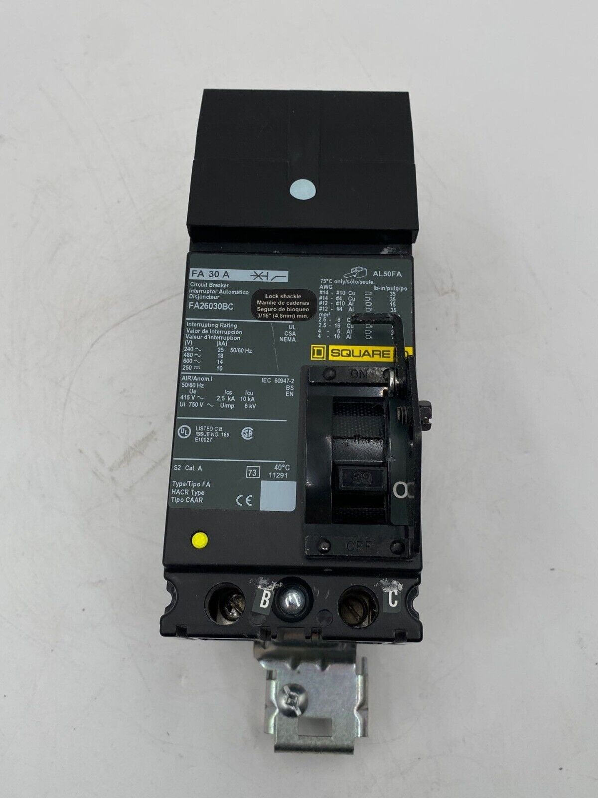 Square D FA22030BC Used