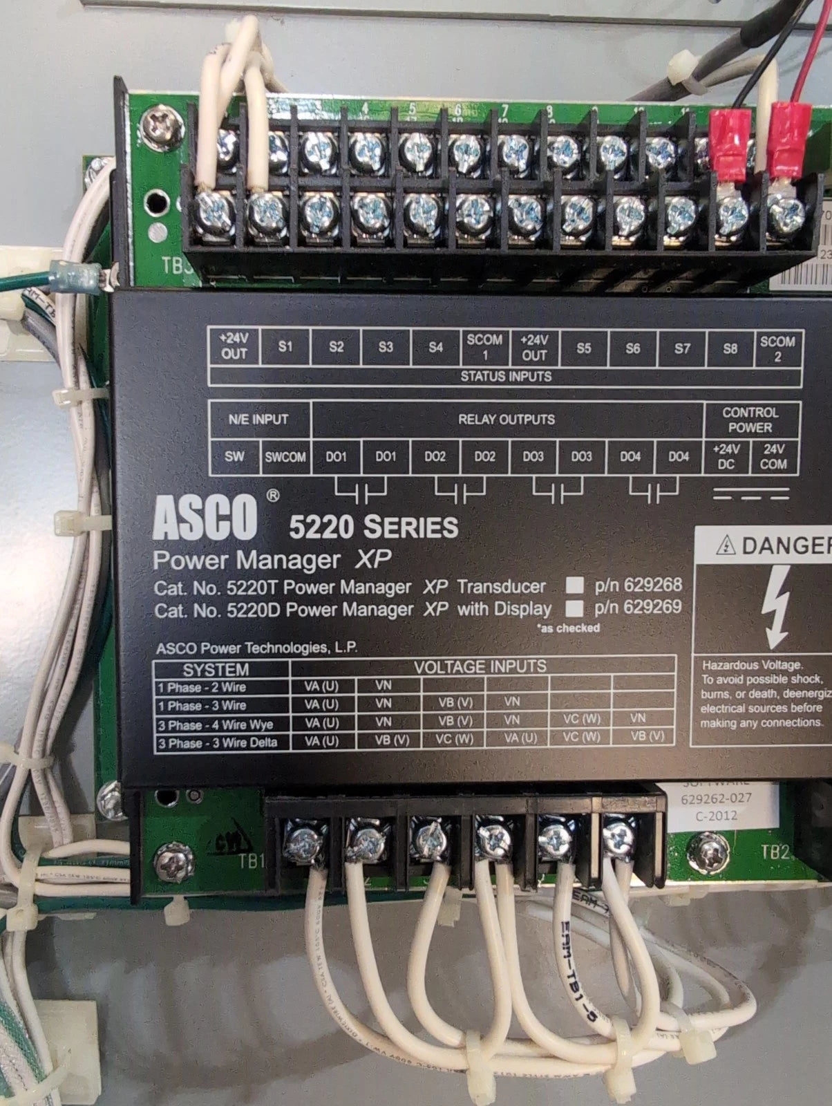ASCO 7000 Series 1600 Amp 480V 3PH Automatic Transfer Switch G07ATSA31600N5XC Used