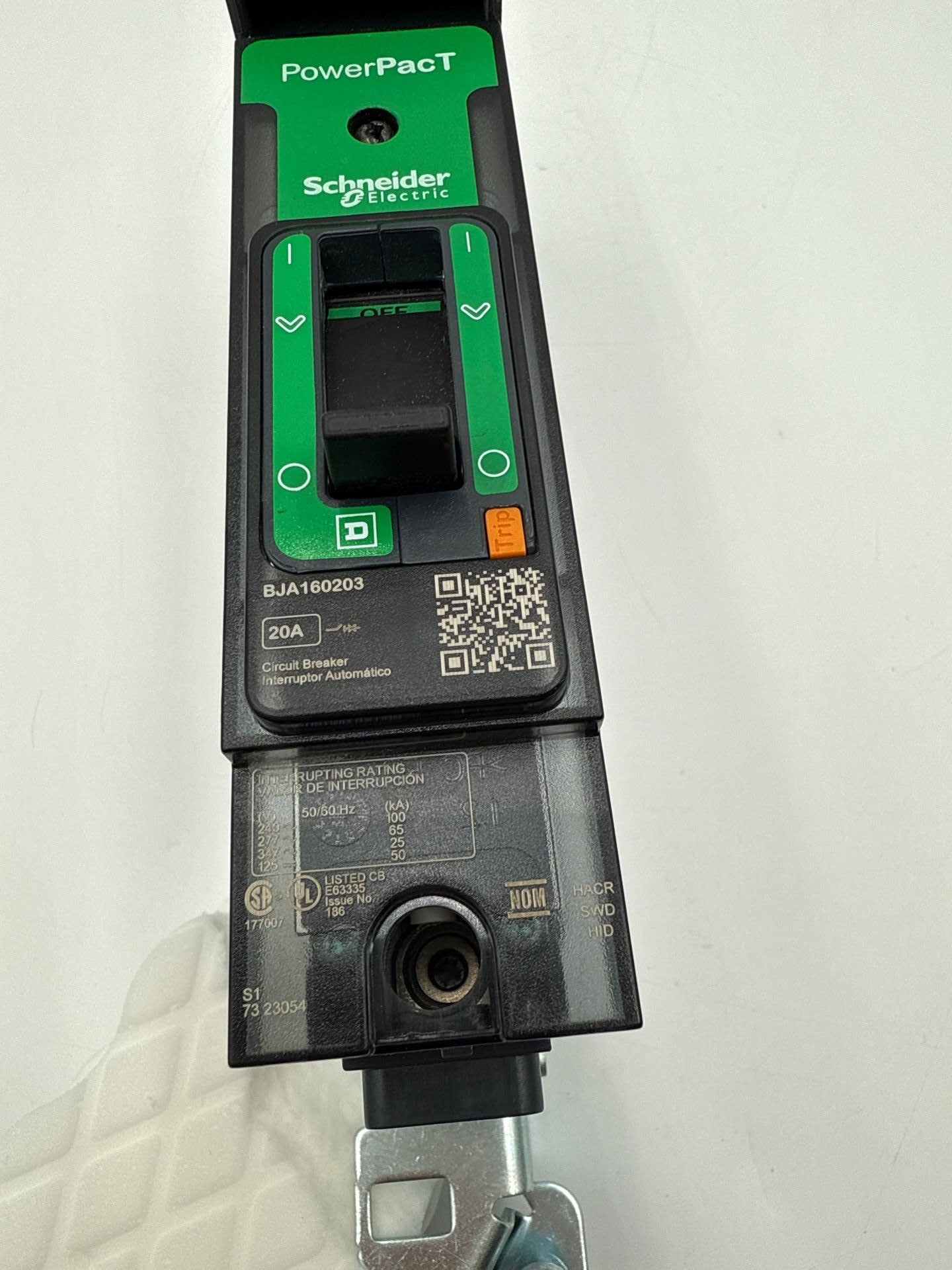 Square D BJA160203 I-Line Circuit Breaker 20A 1P 277V Powerpact 20 Amp BJA New