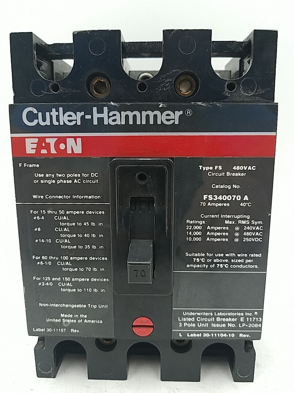 Cutler-Hammer FS340070A Used