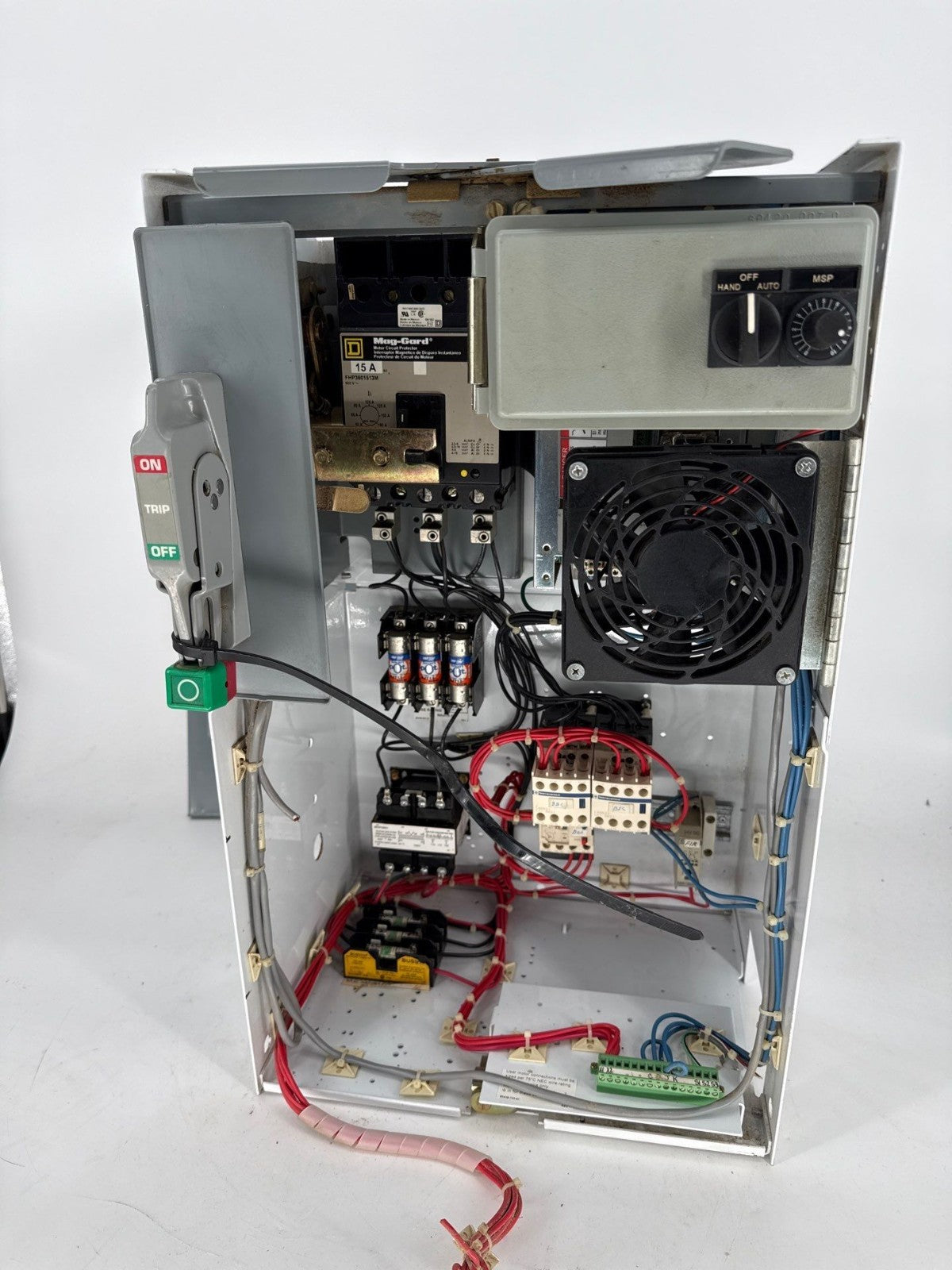 Square D Model 6 24" 15A Combo MCC Bucket FHP3601513M ATV58HU41N4Z 1HP Drive Used