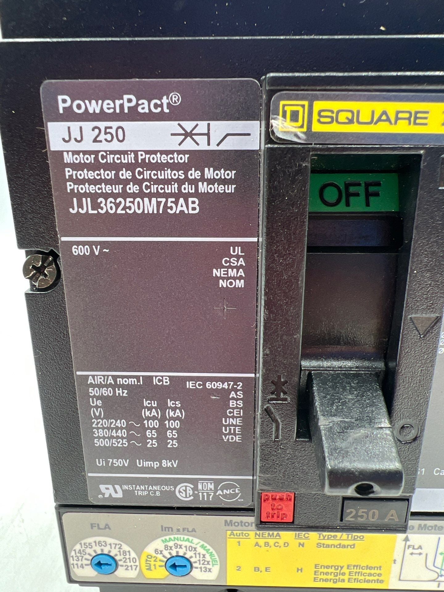 SQD JJL36250M75AB Used