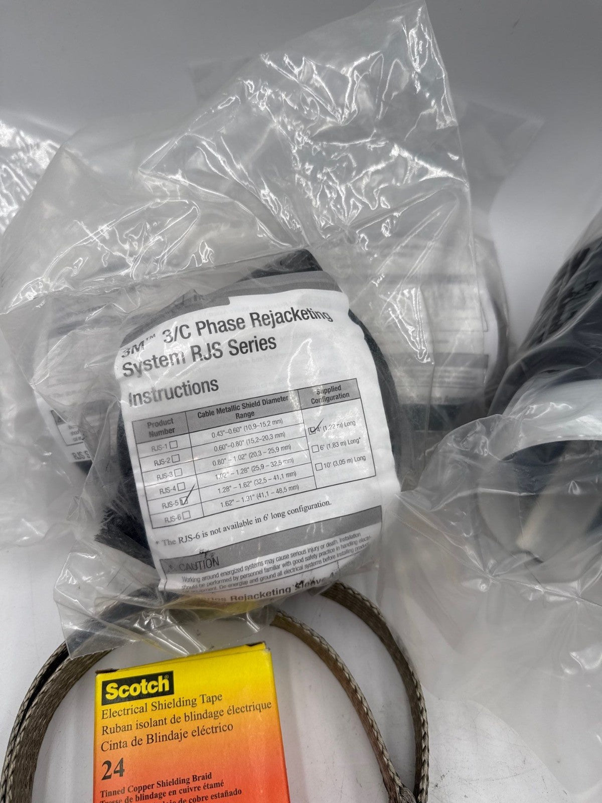 3M 3C-BOK-5 Cold Shrink Three Conductor Breakout Kit 1.18in–1.52in 30,0mm–38,6mm New