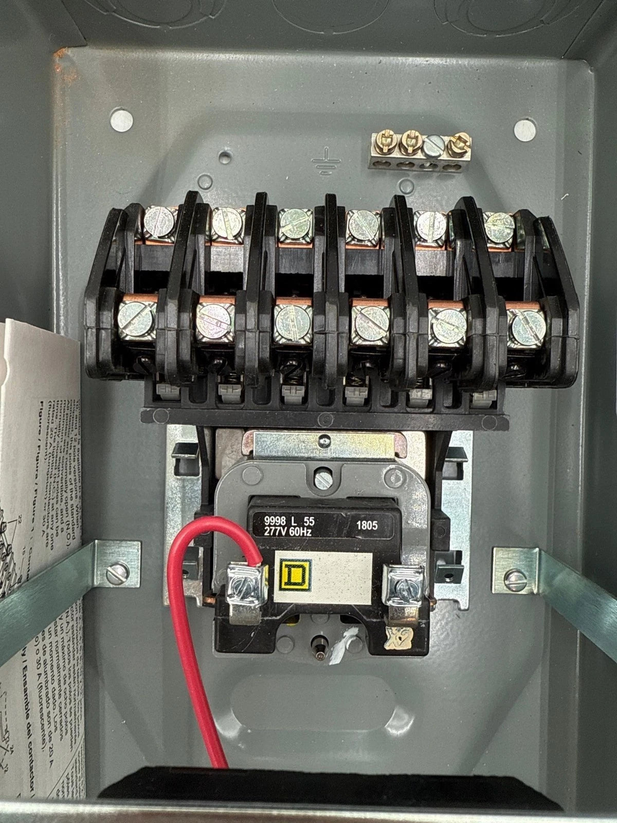 Square D 8903LG60V04C Lighting Contactor Electrically Held 6Pole 30A Coil 277V New