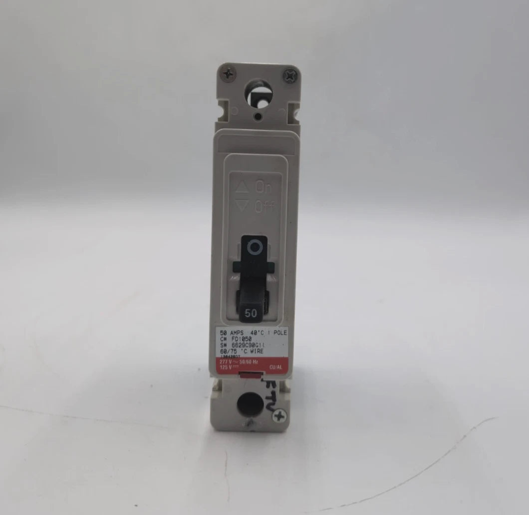EATON CH FD1050 Circuit Breaker 50A 1P 277V 1PH FD 35K 50 Amp 1 Pole FD-1050 Used