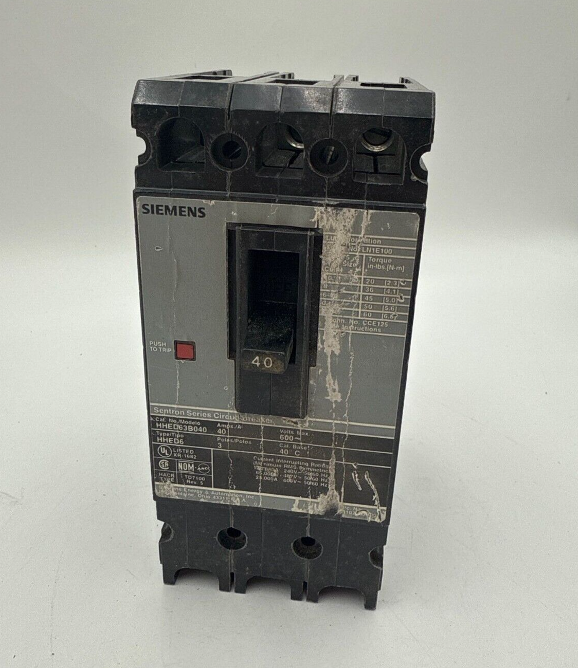 Siemens HHED63B040 Used