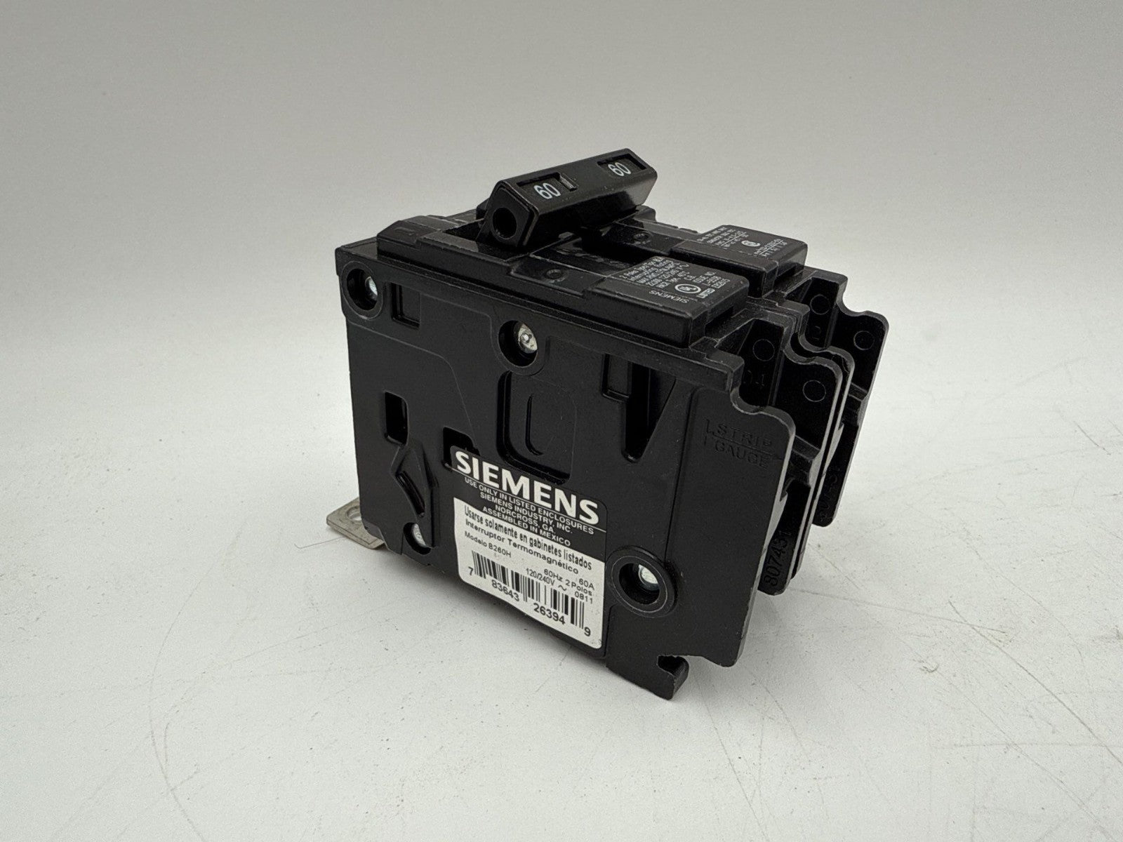 Siemens B260H Bolt On Circuit Breaker 60A 2P 120/240V 1PH 22kA BLH 60 Amp 2 Pole Used