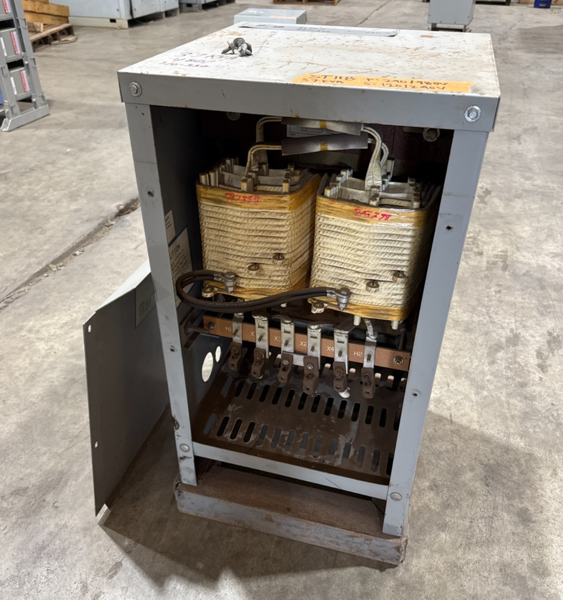 37 KVA Hevi-Duty S5HB37S Transformer Pri 240/480V Sec 120/240V 1PH Indoor Encl Used
