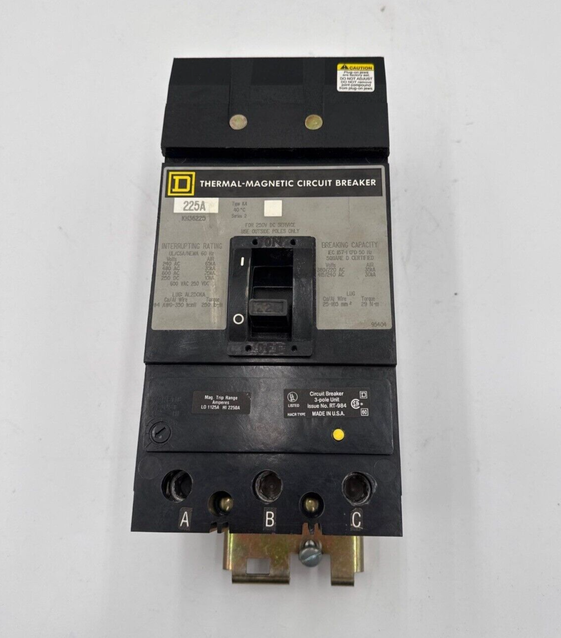 Square D KH36225 Used