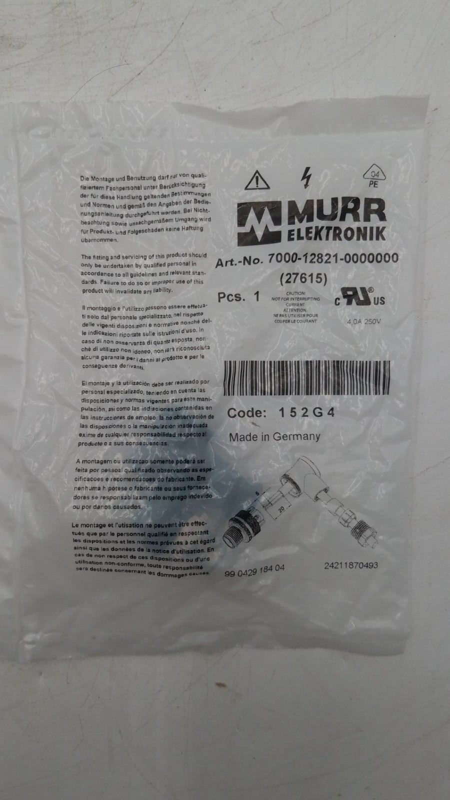 MURR ELEKTRONIK 7000-12821-0000000 New