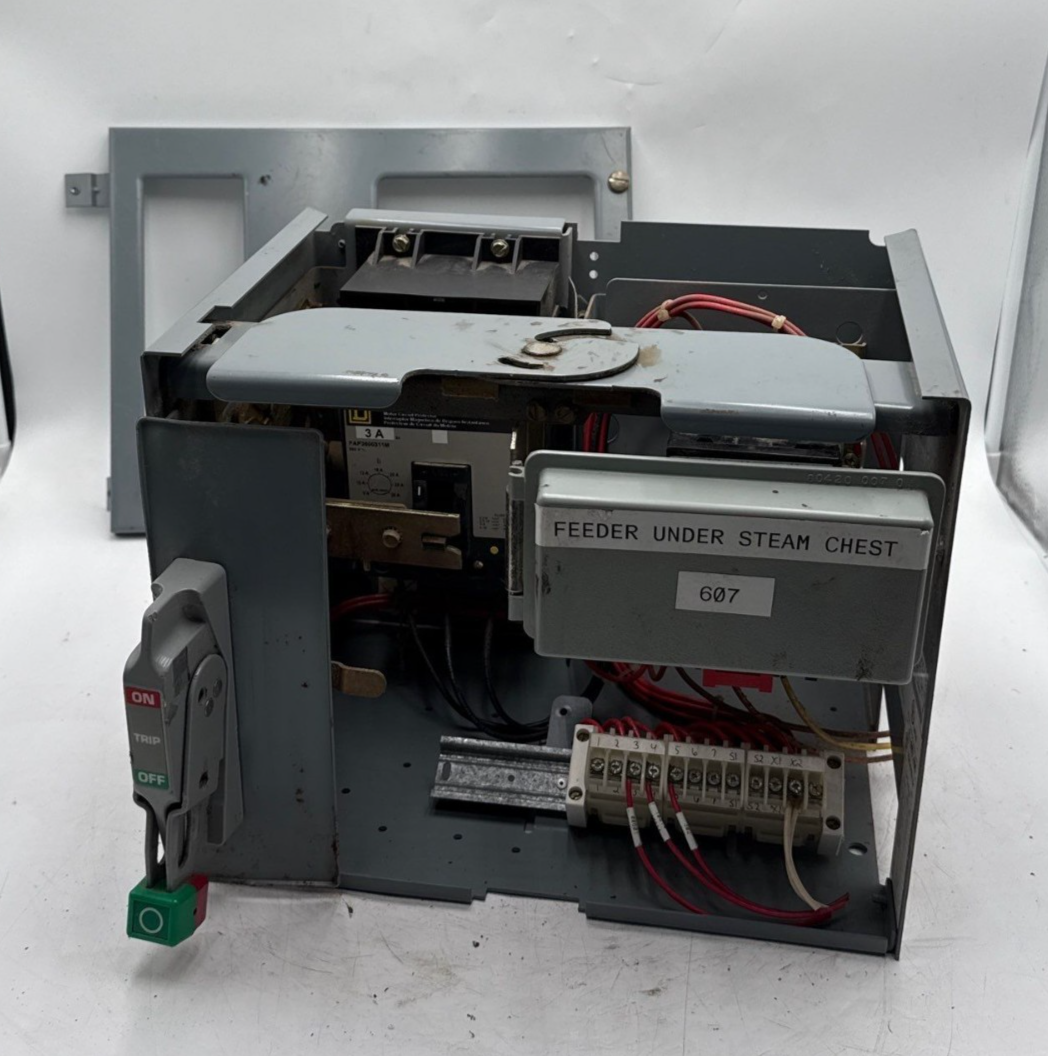 Square D Model 6 12" 3A Breaker Combo MCC Bucket Size 1 Starter FAP3600311M Used