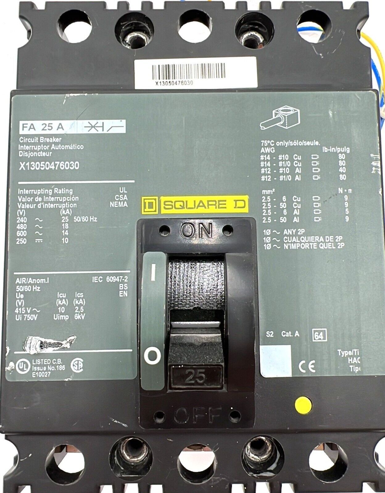 Square D FAL36025188 Used